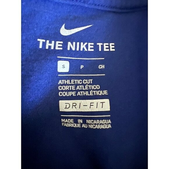 The Nike Tee Dri-Fit Chicago Cubs Baseball Blue Graphic T-Shirt Small Stretch - Picture 5 of 6